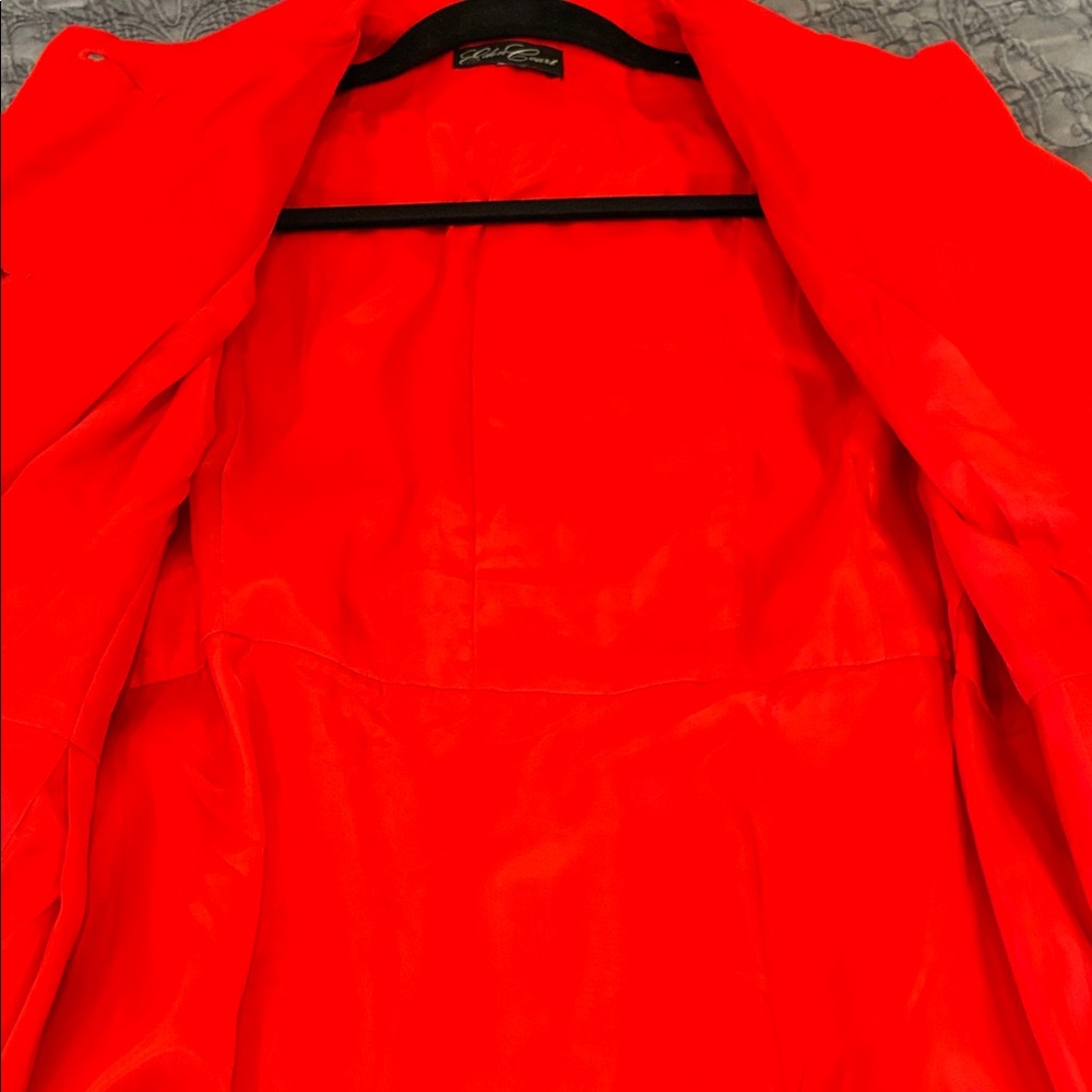Red Button-Up Coat - Picture 7 of 7